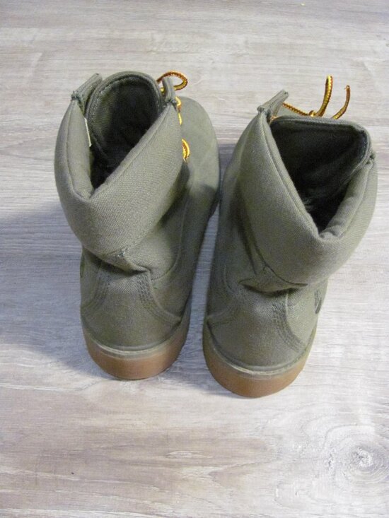Timberland 6 Inch Premium Thread Canvas Boots Grape Leaf Olive Green Size 9.5 main image 4